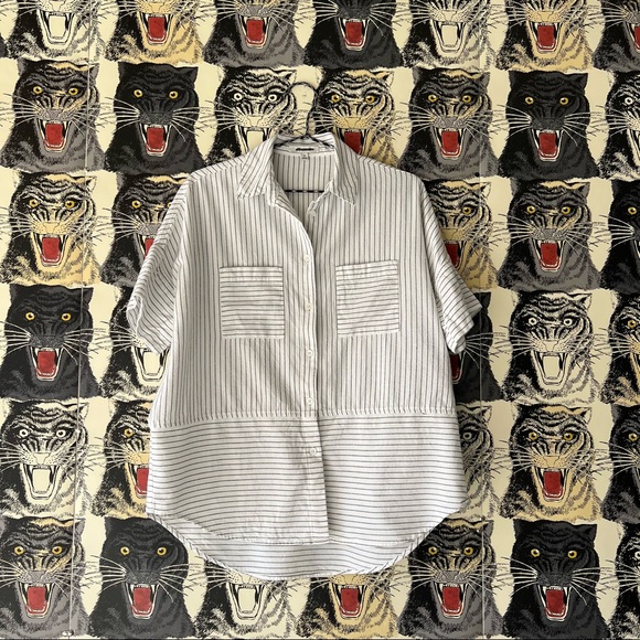 Madewell Tops - Madewell Flannel Courier Shirt in Stripe